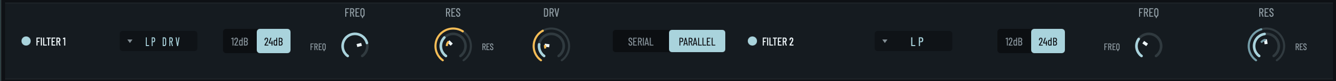 Sisyphus dual filter strip with serial and parallel routing