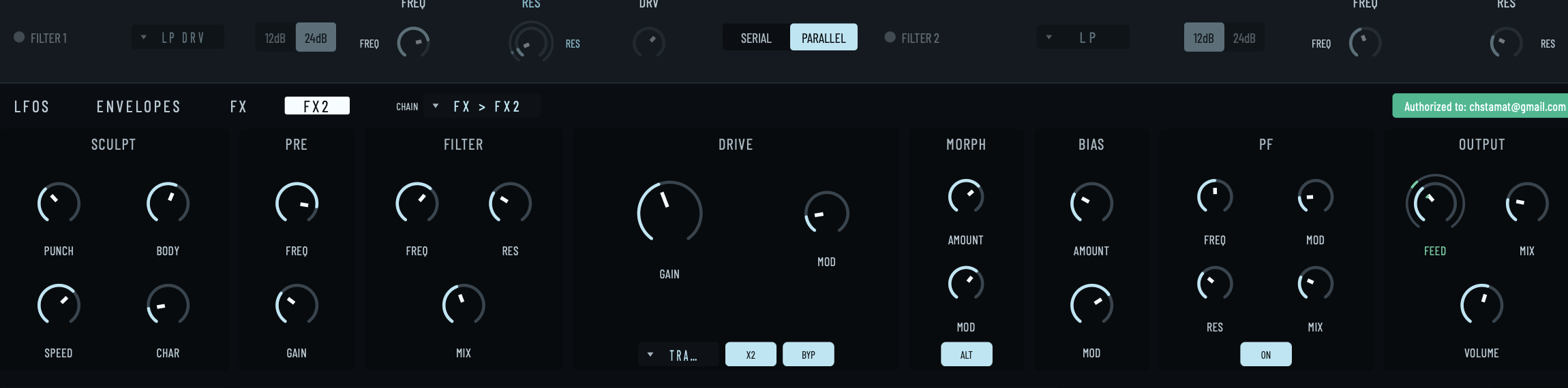 Sisyphus FX2 Instinct drive and transient page