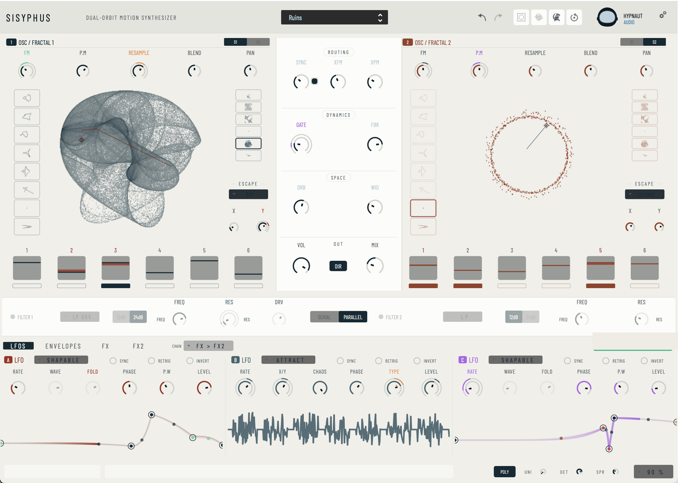 Sisyphus full interface in a clean light theme