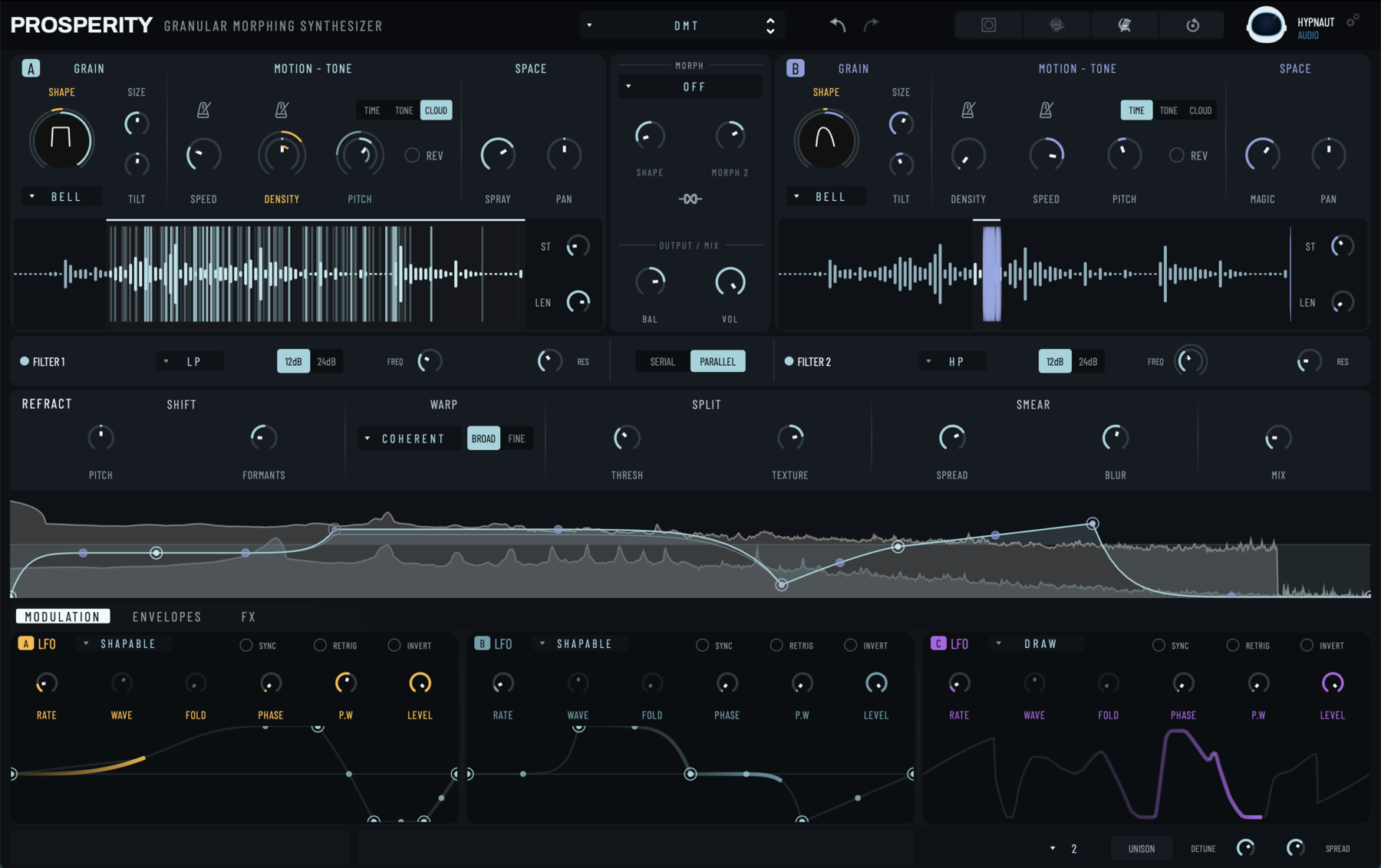 Prosperity Synth interface